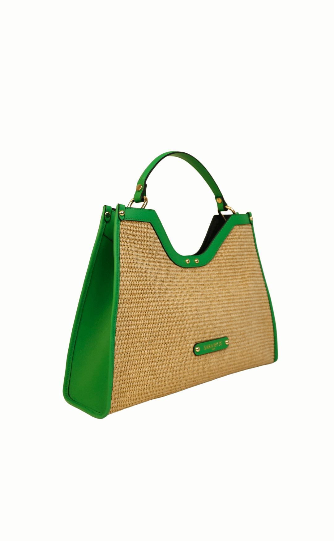 The Selvaggia - Green – Sculptural handbag handmade in genuine Italian leather in Florence by SarabyJG