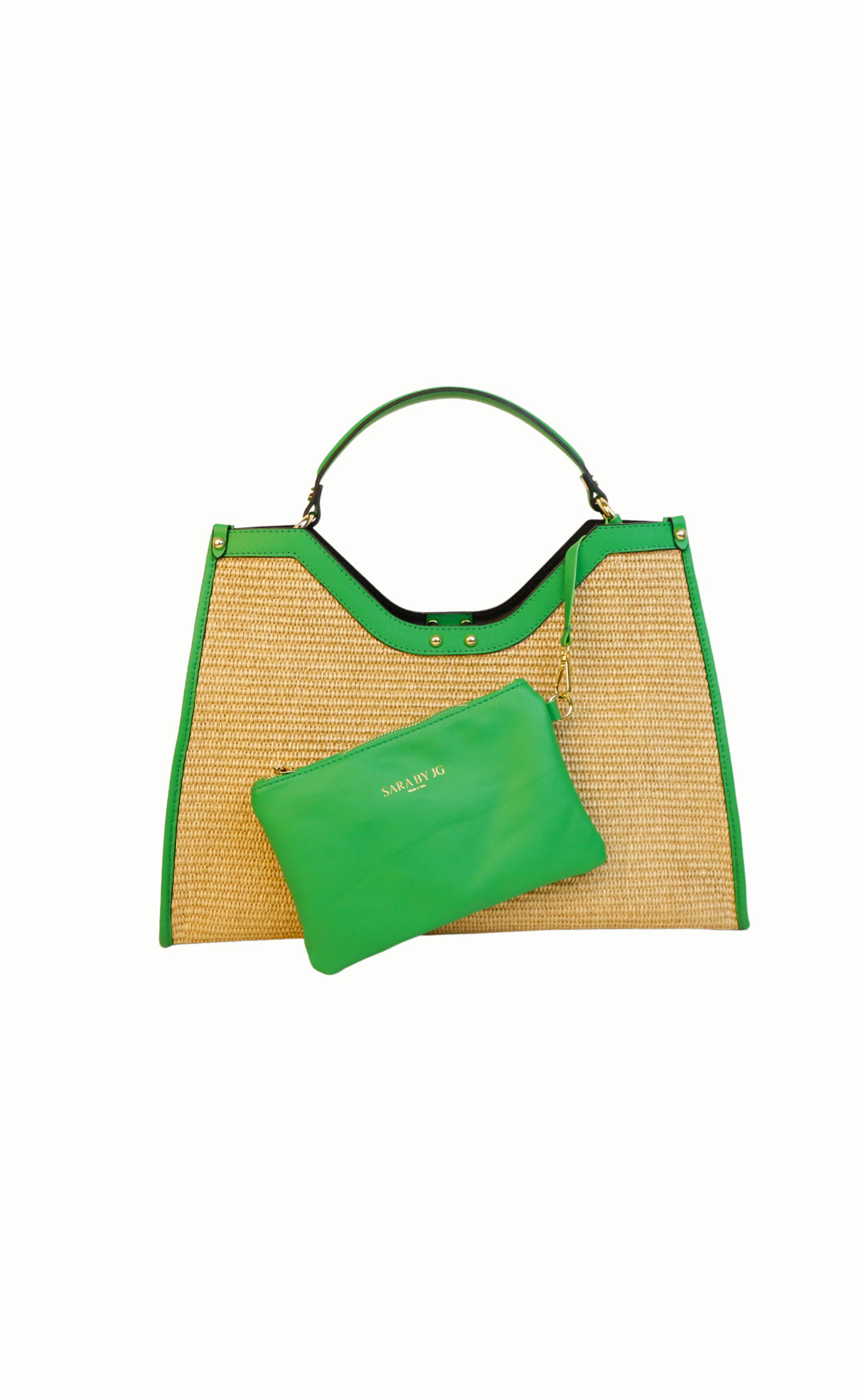 The Selvaggia - Green – Sculptural handbag handmade in genuine Italian leather in Florence by SarabyJG