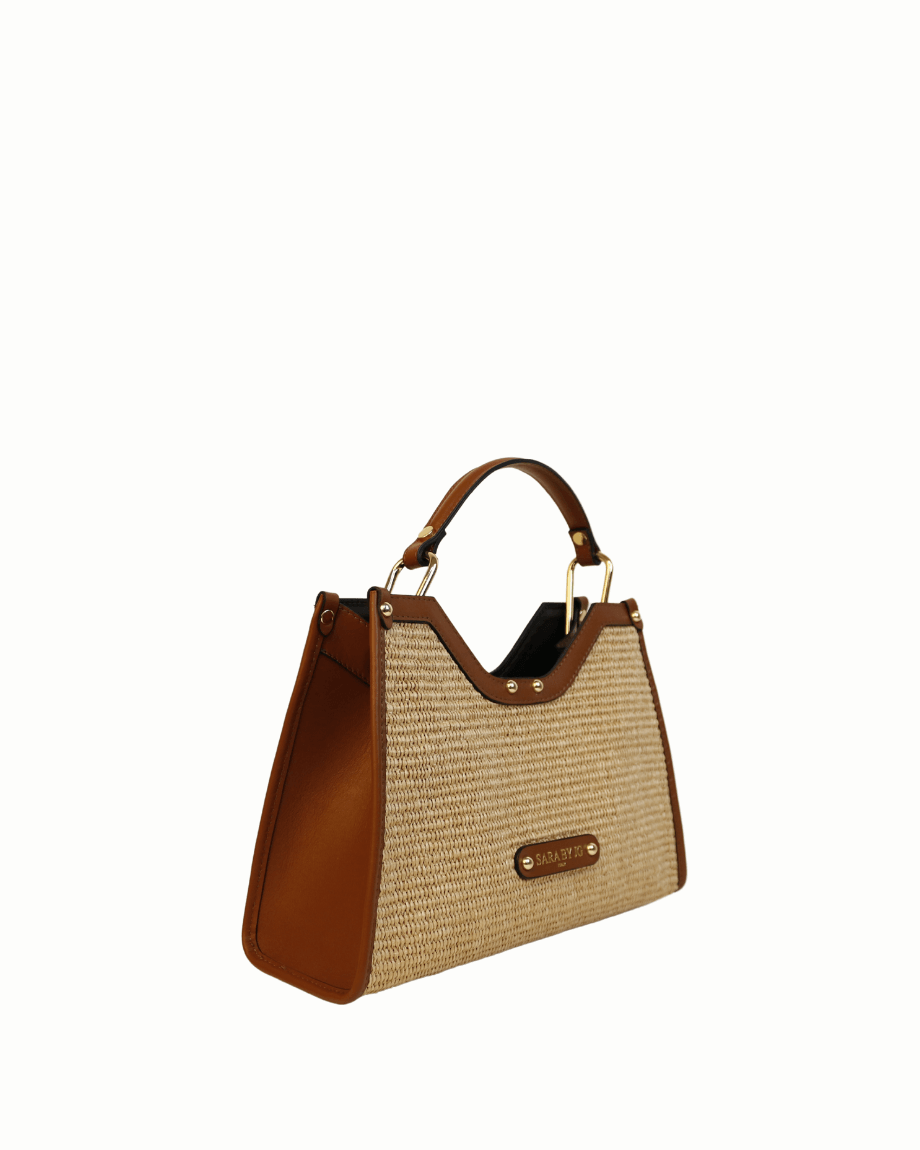 The Selvaggia Mini - Brown – Sculptural handbag handmade in genuine Italian leather in Florence by SarabyJG