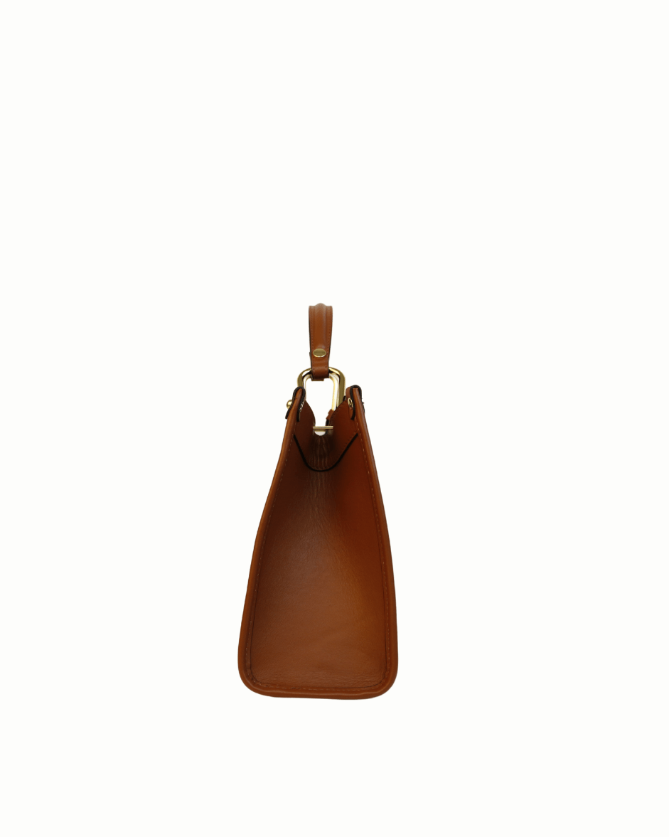 The Selvaggia Mini - Brown – Sculptural handbag handmade in genuine Italian leather in Florence by SarabyJG