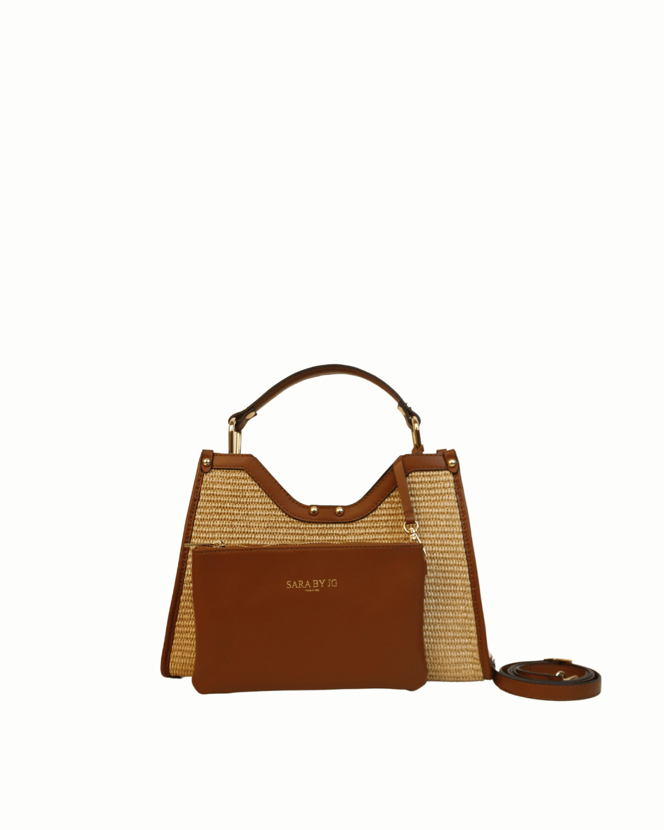 The Selvaggia Mini - Brown – Sculptural handbag handmade in genuine Italian leather in Florence by SarabyJG