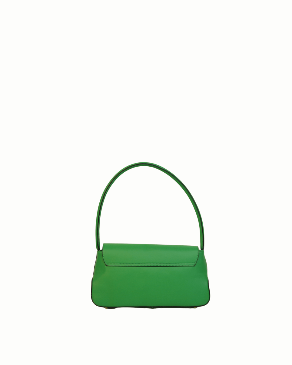The Leggera - Green – Sculptural handbag handmade in genuine Italian leather in Florence by SarabyJG