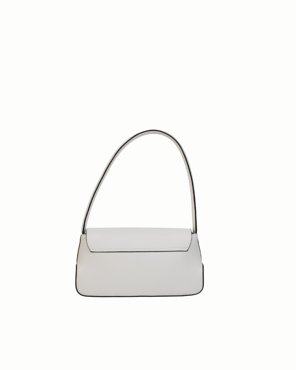 The Leggera - White – Sculptural handbag handmade in genuine Italian leather in Florence by SarabyJG