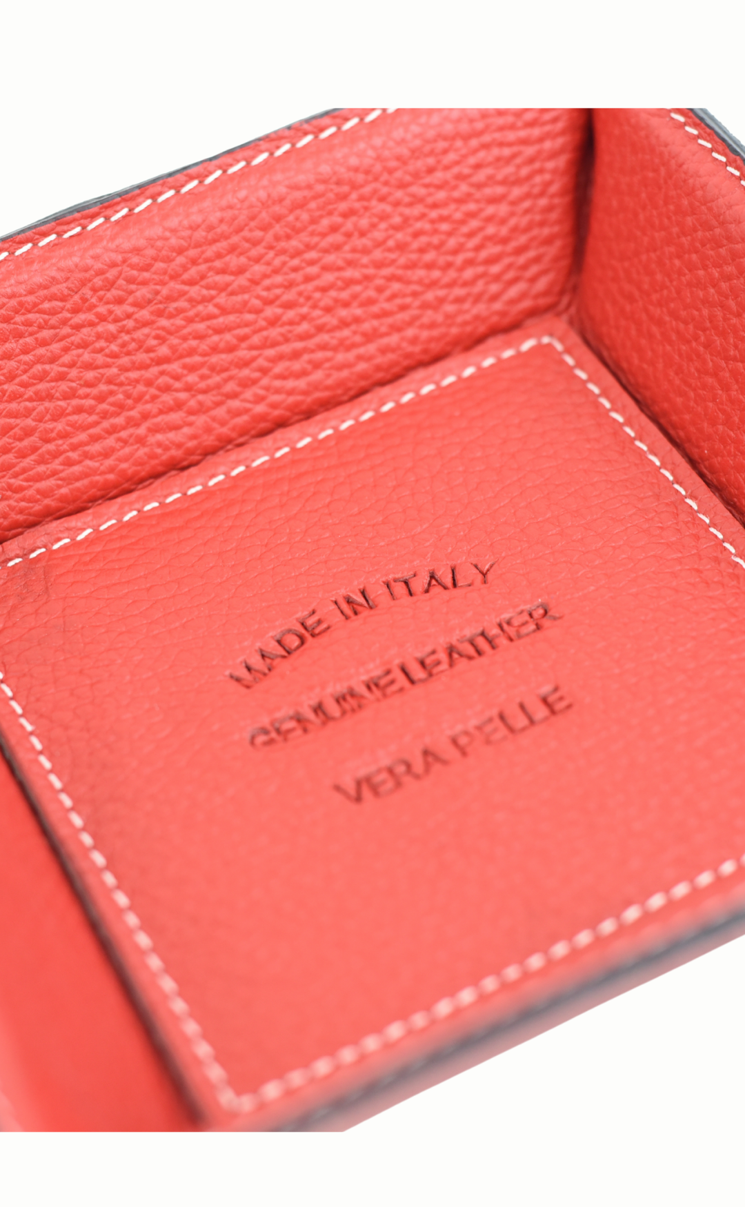 Leather Valet Tray – Red