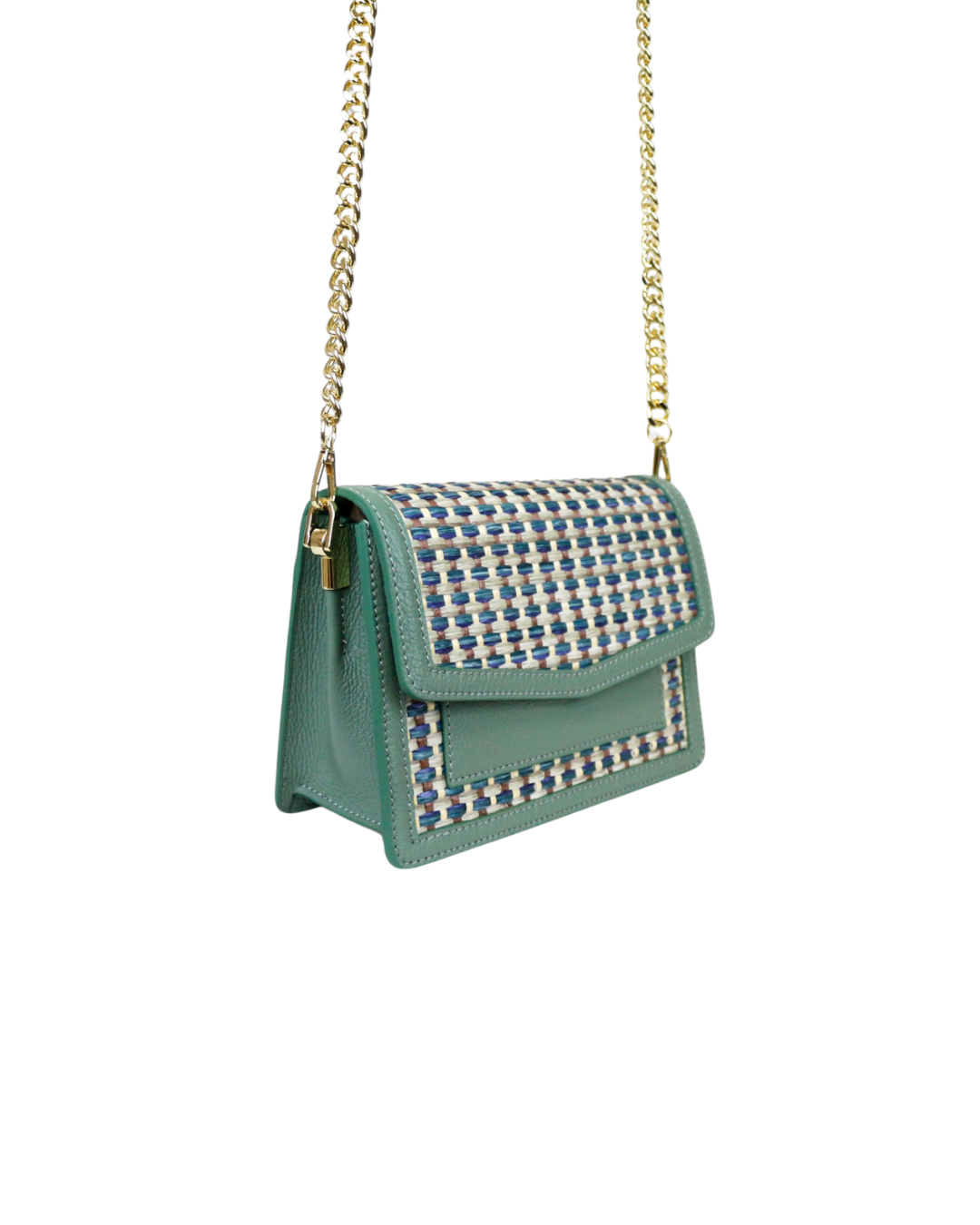 The Armonia Sage Green – Sculptural bag handmade in genuine Italian leather in Florence by SarabyJG