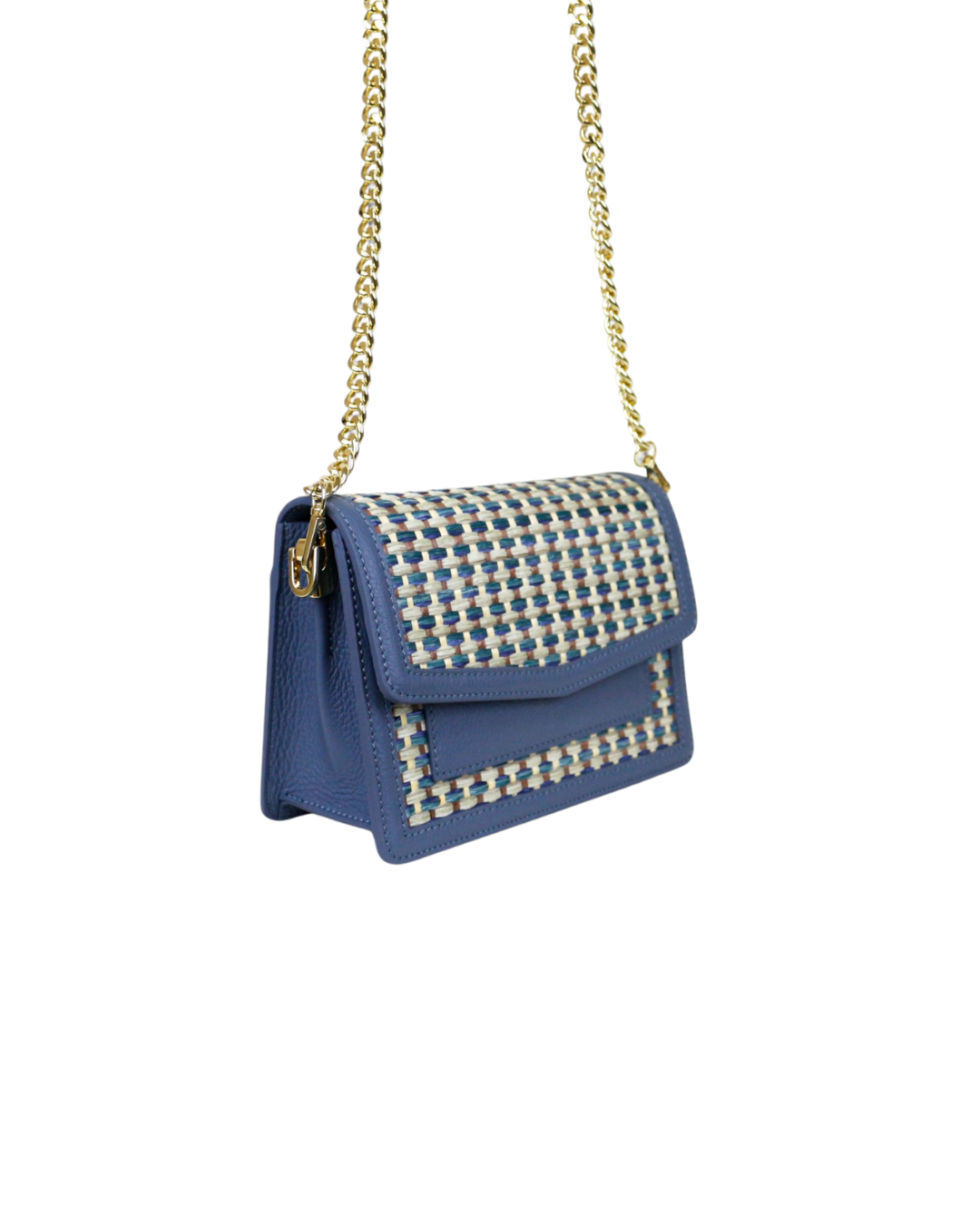 The Armonia Dusty Blue – Sculptural bag handmade in genuine Italian leather in Florence by SarabyJG
