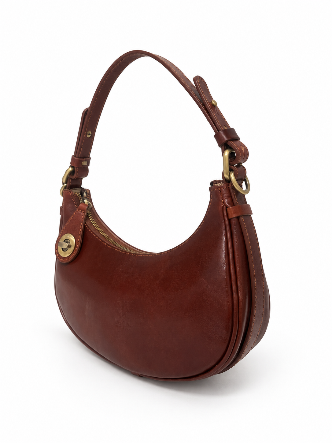 Bolso de hombro de media luna de inspiración vintage