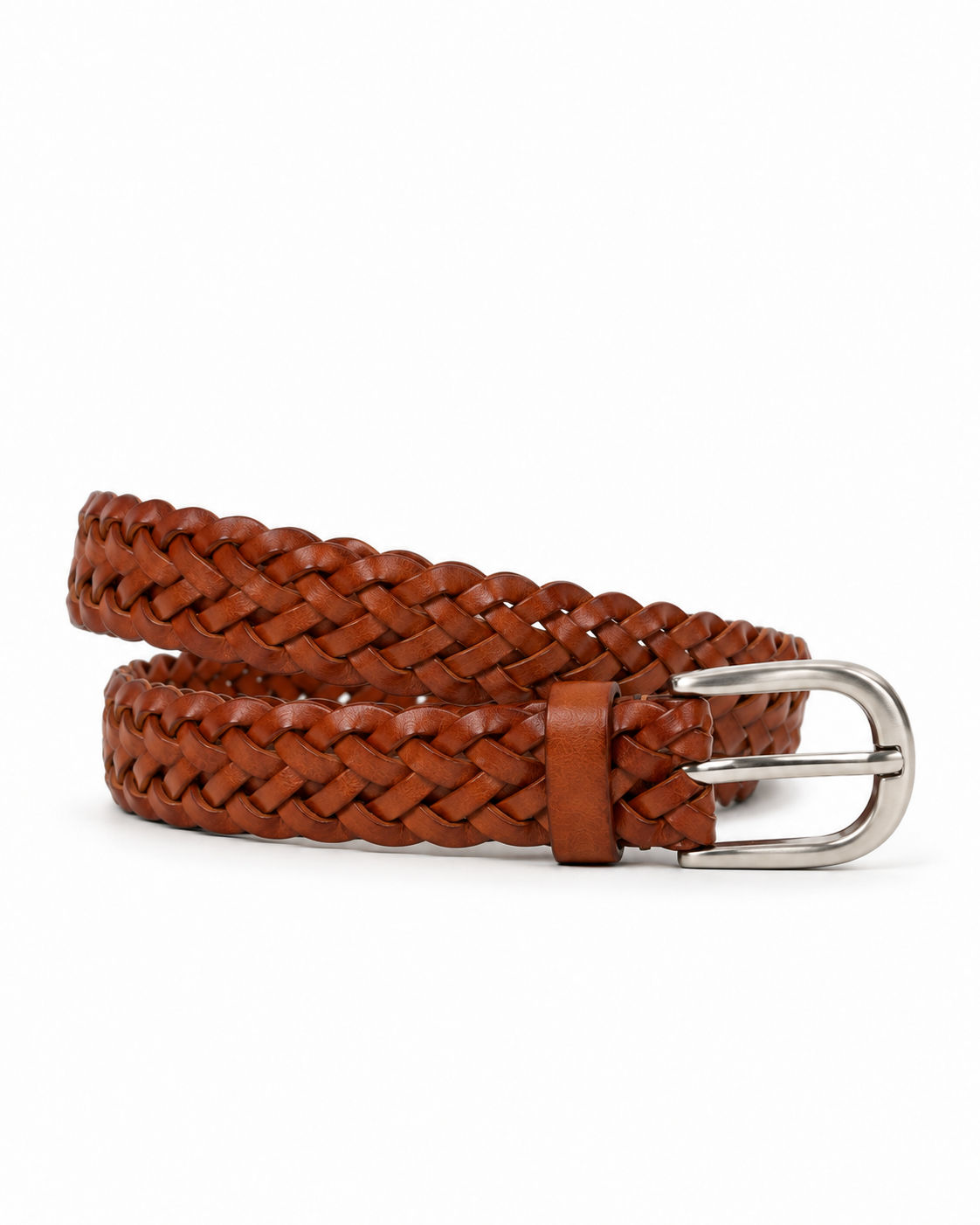 Cinturón trenzado – Cognac