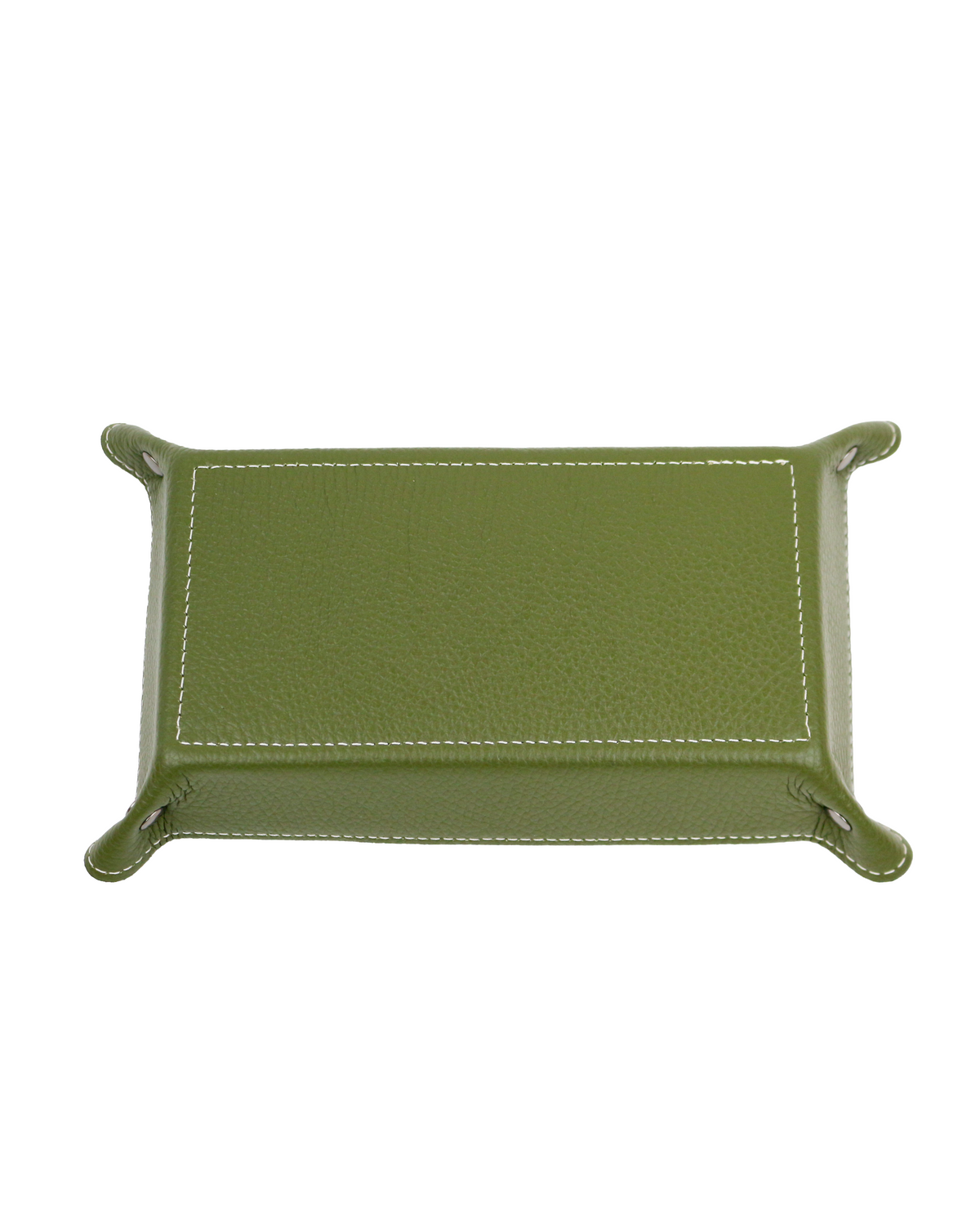 Leather Tray Rectangular - Green