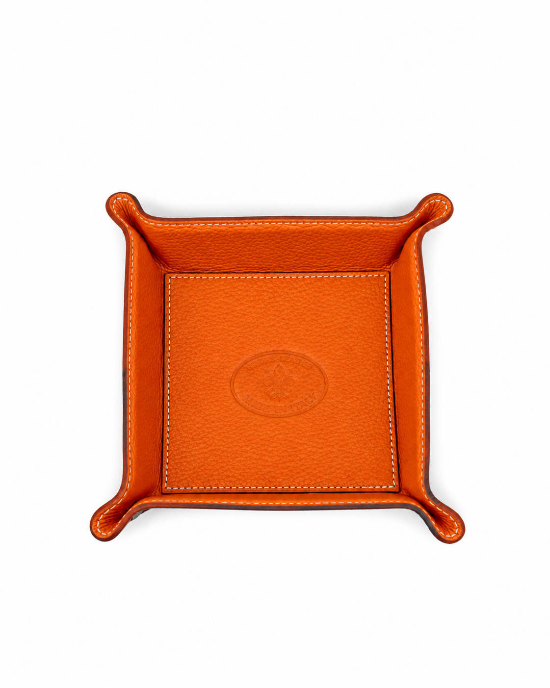 Ledertablett Braun & Orange