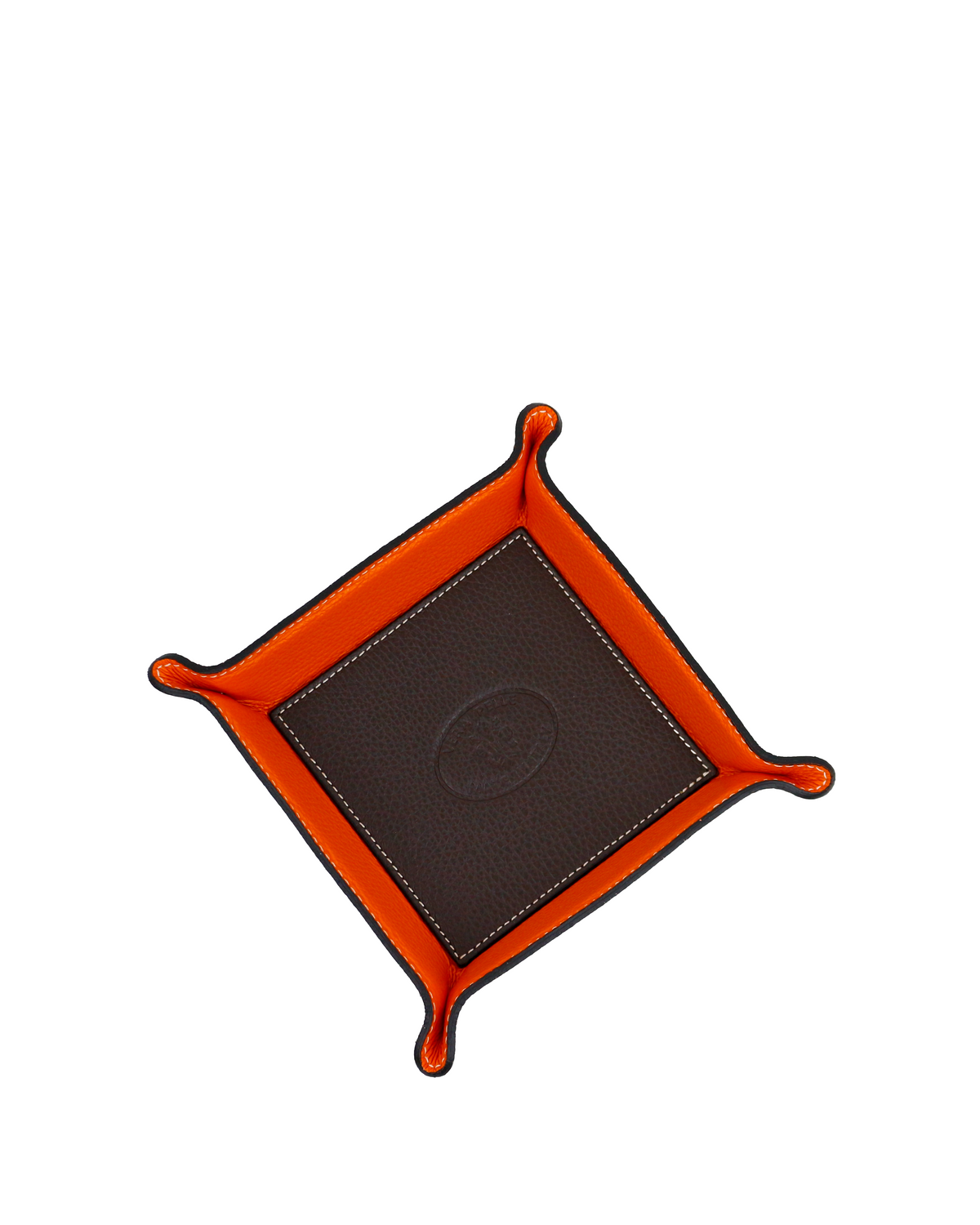 Ledertablett Braun & Orange