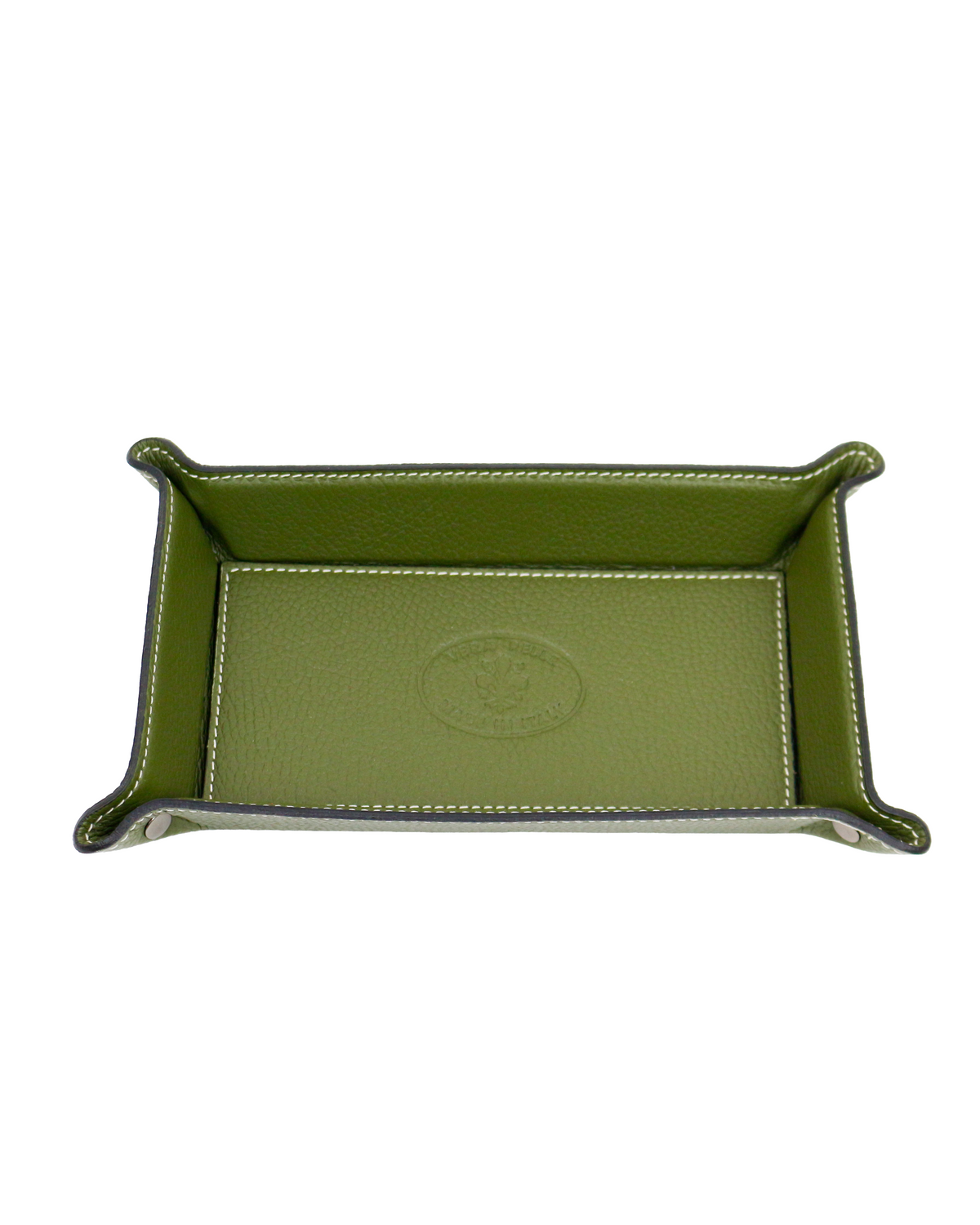 Leather Tray Rectangular - Green