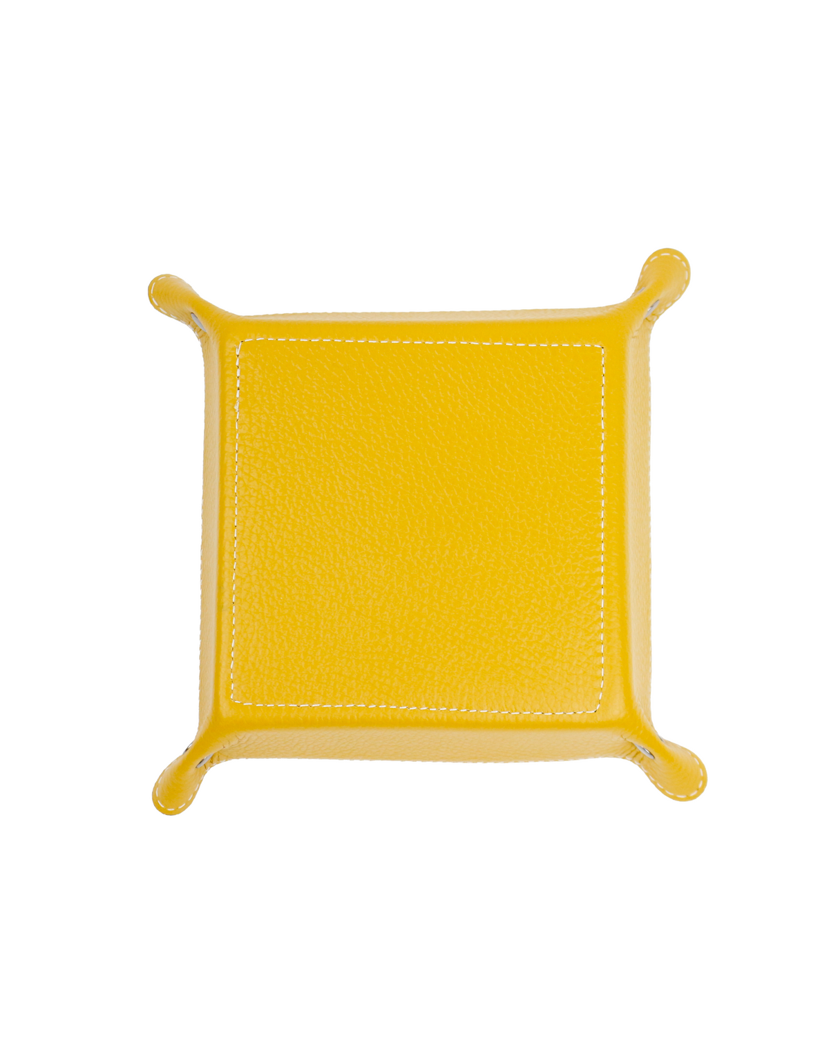 Leather Tray Yellow & Black