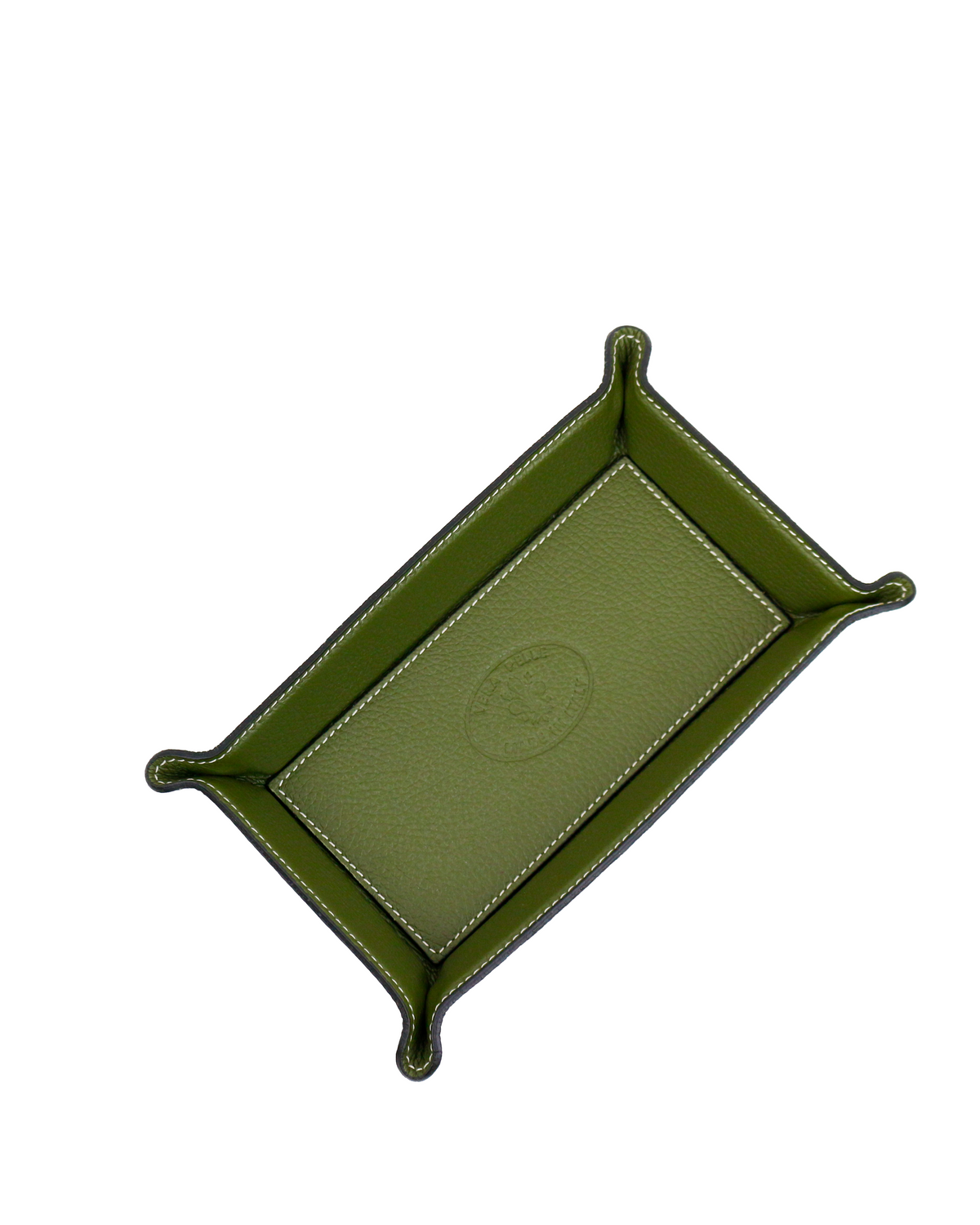 Leather Tray Rectangular - Green