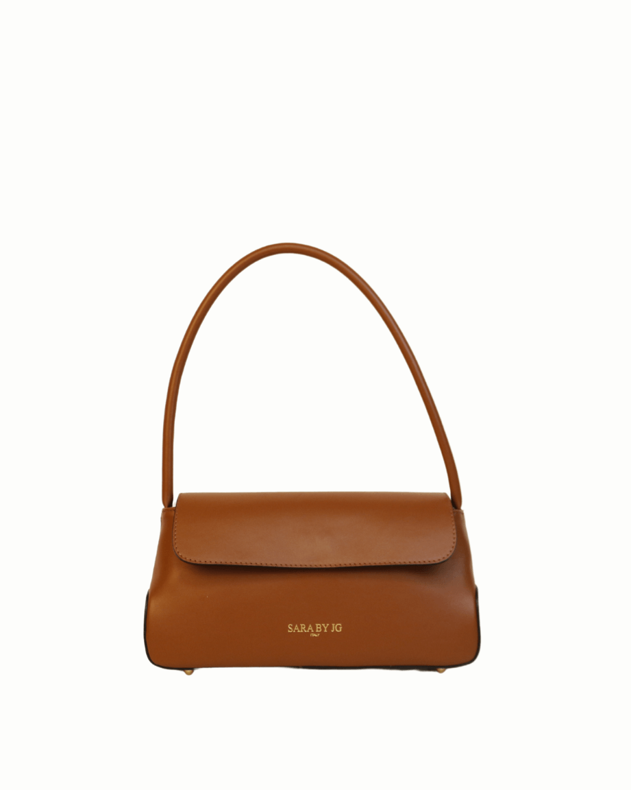 The Leggera - Brown – Sculptural handbag handmade in genuine Italian leather in Florence by SarabyJG