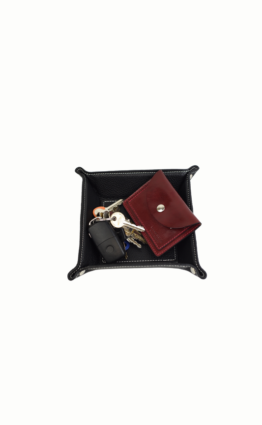 Leather Valet Tray – Black