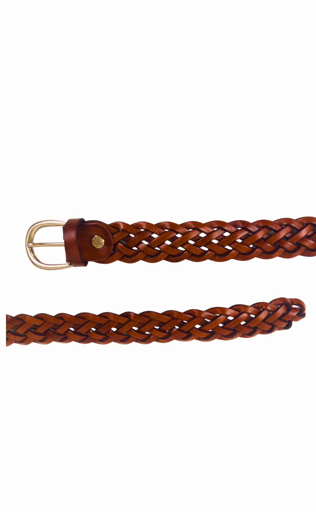 Cinturón trenzado – Cognac