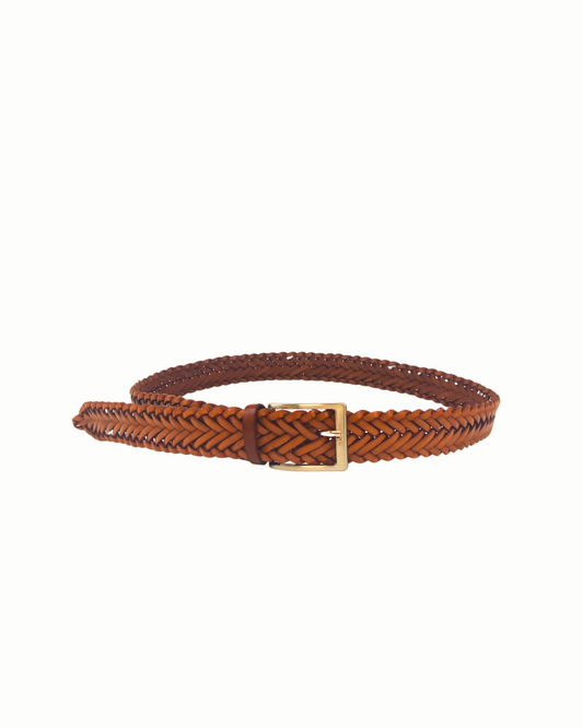 Braided Belt – Cognac (Square)