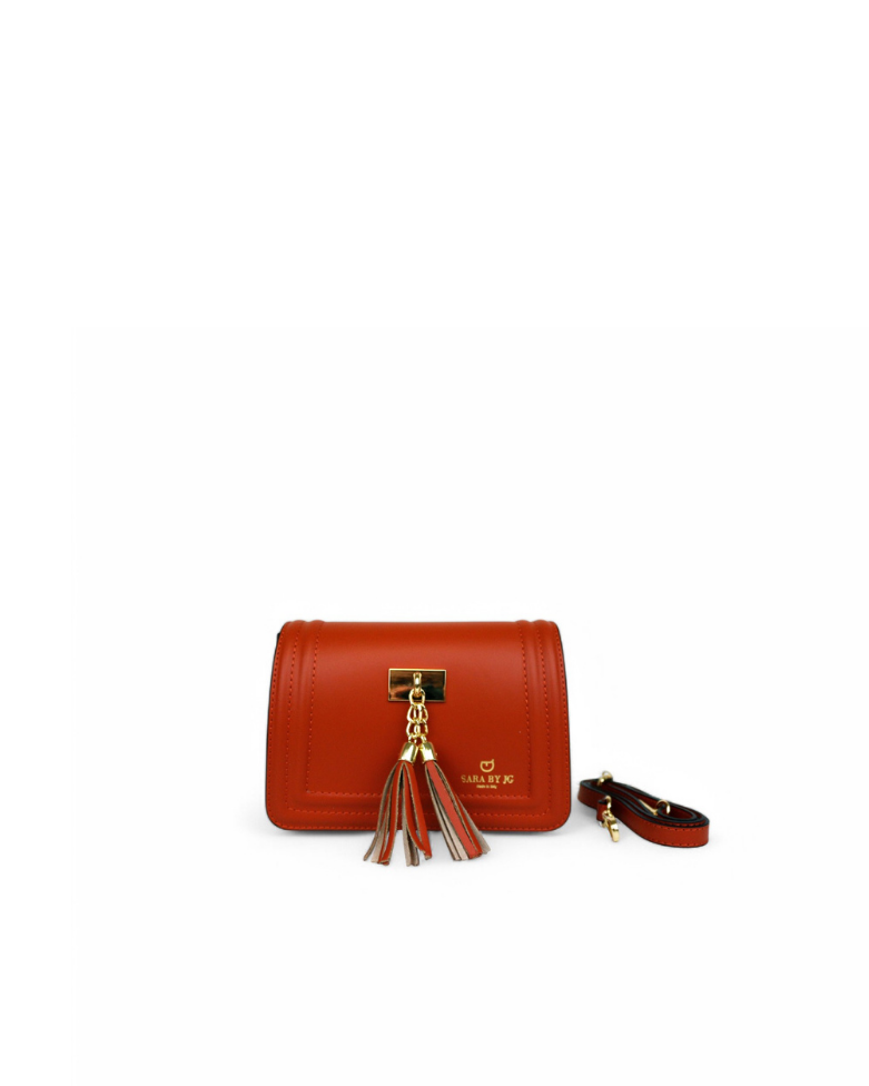 The Affascinante Red – Sculptural handbag handmade in genuine Italian leather in Florence by SarabyJG