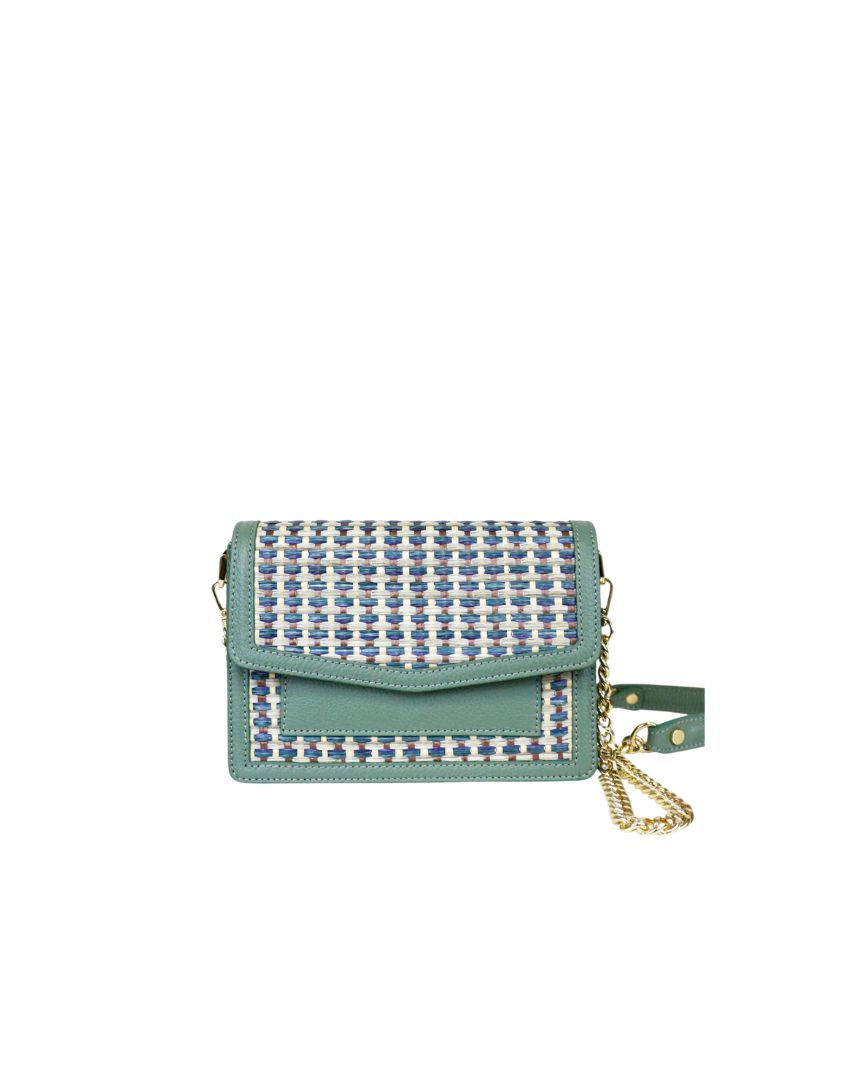 The Armonia Sage Green – Sculptural bag handmade in genuine Italian leather in Florence by SarabyJG