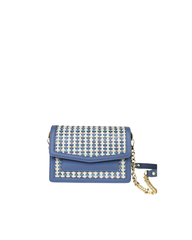 The Armonia Dusty Blue – Sculptural bag handmade in genuine Italian leather in Florence by SarabyJG