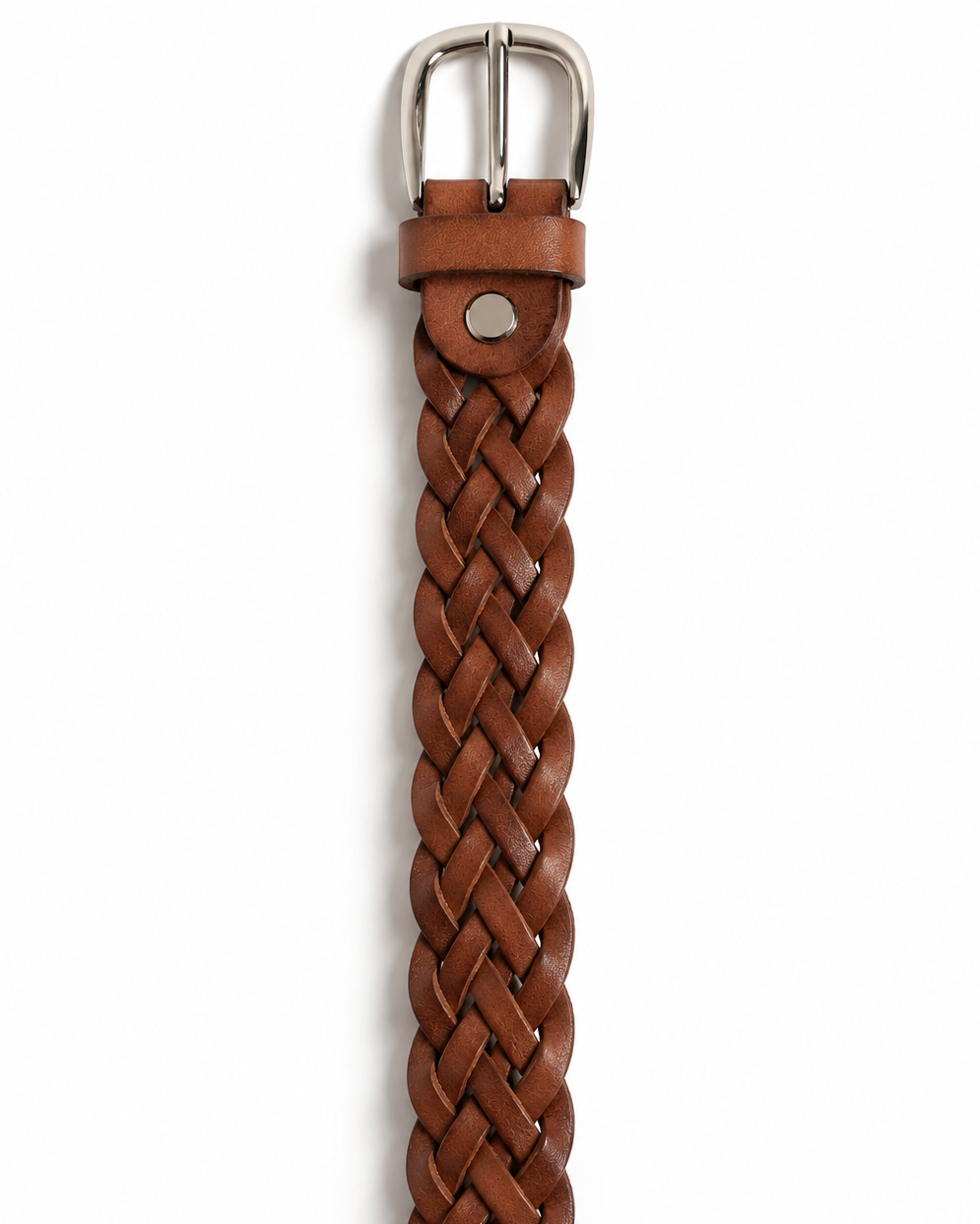 Cinturón trenzado – Cognac