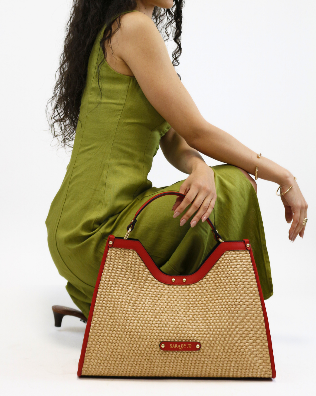 The Selvaggia - Red – Sculptural bag handmade in genuine Italian leather in Florence by SarabyJG