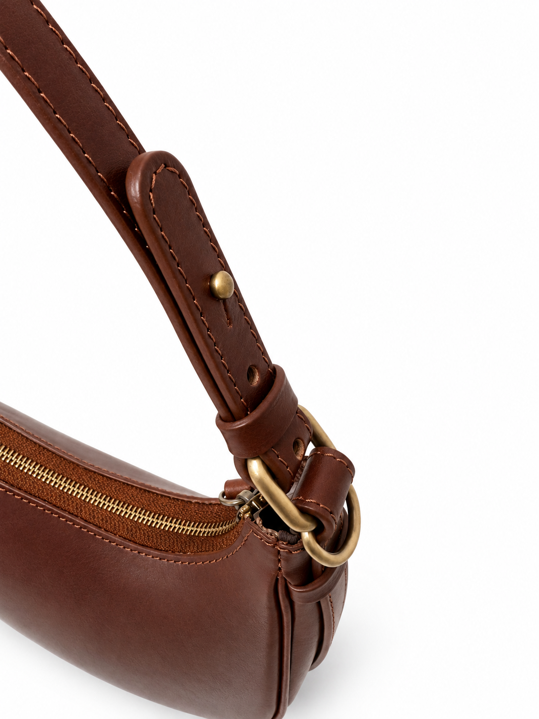 Borsa a spalla mezzaluna di ispirazione vintage