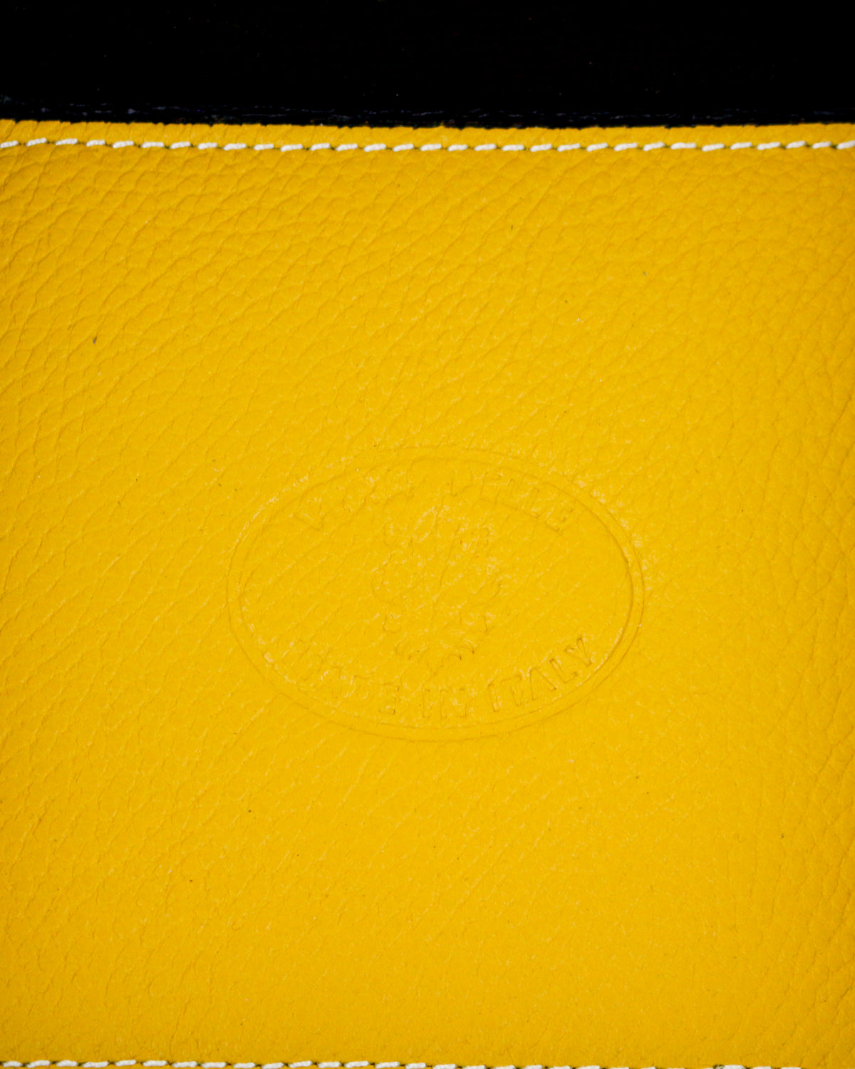 Leather Tray Yellow & Black